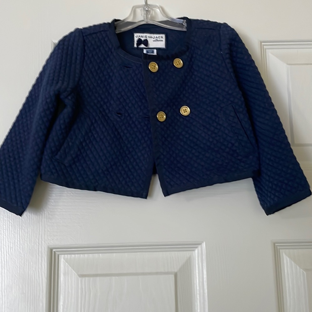 Janie and Jack Navy blue blazer with gold buttons.